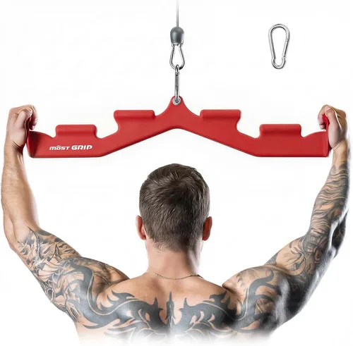 Vista 9 de LAT Pull Down Bar with 6 Ergonomic Handles, Neutral Grip LAT Pulldown Attachments for Whole Back Training, Wide Grip LAT Pulldown Bars for Home Gym
