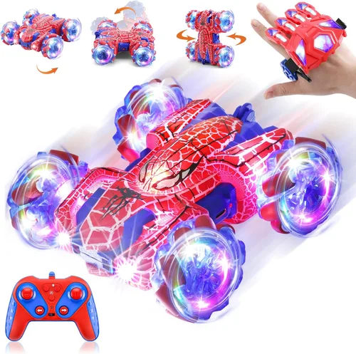 Vista 9 de Coche de Control Remoto Controlado a Mano, Coche RC Acrobático con Sensor de Gestos 2.4Ghz con Luz Corporal y Faro, Coches RC Doble Cara Rotatorios