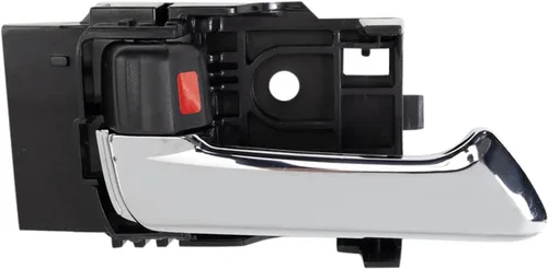 Vista 9 de TRQ Manija de puerta interior delantera izquierda cromada y negra para el lado del conductor compatible con Ford F-150 2012-2014