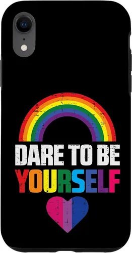 Vista 8 de Funda LGBTQ para iPhone 14 Atrévete a Ser Tú Mismo Bisexual Corazón Linda Bandera del Orgullo Bi