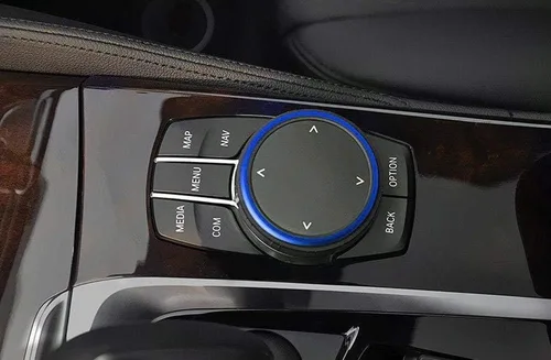 Vista 4 de DEMILLO - Pomo de control multimedia iDrive para consola central para BMW Azul