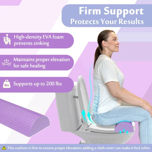 Vista 3 de AOSSA BBL - Almohada elevadora de inodoro, cojín de asiento de inodoro para recuperación brasileña de levantamiento de glúteos, almohadas elevadoras