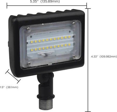 Vista 3 de Nuvo 65/531 - Luz LED de seguridad para exteriores, pequeña, acabado en bronce