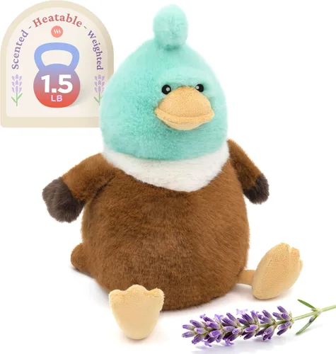 Vista 13 de IKASA Animal de peluche de pingüino para microondas, almohadilla térmica para mayor comodidad y calidez, calentable y refrigerable de 1.5 libras