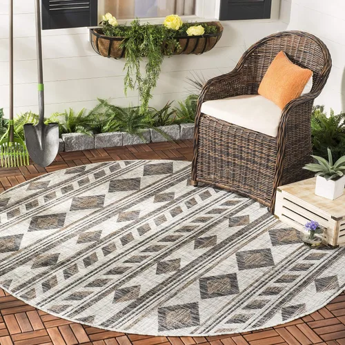 Vista 18 de SAFAVIEH Courtyard Collection CY8529 - Alfombra de pasillo de 2 pies 3 pulgadas x 6 pies 7 pulgadas, color azul marino y aguamarina CY8529