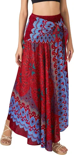 Vista 2 de Joob Joob Faldas largas boho para mujer - Falda de verano bohemia hippie