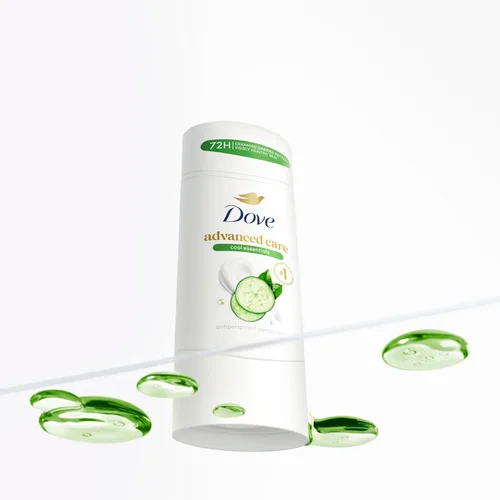 Vista 5 de Dove Advanced Care - Desodorante antitranspirante en barra Cool Essentials para ayudar a reparar la barrera de la piel después del afeitado, con 72