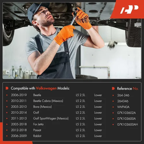 Vista 2 de A-Premium Bandeja de aceite inferior del motor con tapón de drenaje Compatible con Volkswagen Jetta 2005-2018, Passat 2012-2018, Golf 2010-2014
