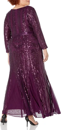 Vista 2 de R&M Richards Lentejuelas de corazón de talla grande para mujer