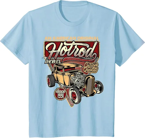 Vista 40 de Camiseta vintage Hot Rod Speed and Power para hombre Asphalt Grey