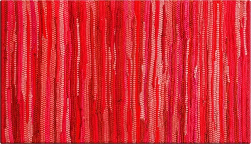 Vista 9 de Cotton Chindi - Alfombra de trapo, estilo bohemio, rústico, decorativa, tejida a mano, reversible, de algodón reciclado natural, para sala de estar