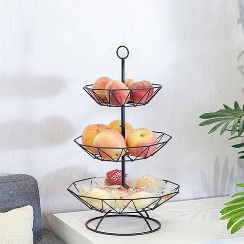 Vista 3 de Snadulor - Soporte redondo para tartas de 3 niveles y 13 pulgadas