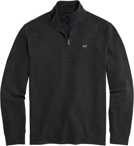 Vista 14 de vineyard vines Suéter con cremallera de un cuarto para hombre Gorra blanca
