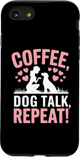 Vista 18 de Coffee Dog Talk Repeat Dog Mom Puppy Love Case for iPhone 17