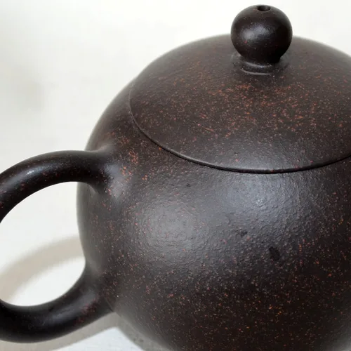 Vista 4 de Tetera china Yixing genuina arena negra Heijingang té Xishi ollas con cuerda 6oz mini