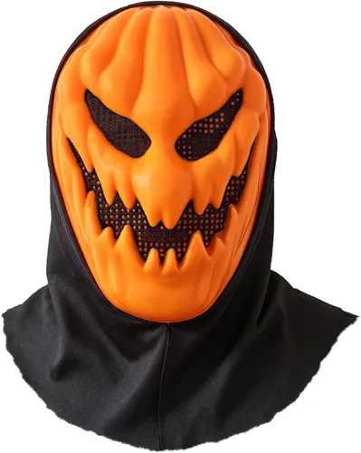 Vista 8 de Scary Pumpkin Mask, Full Face Halloween Costume for Adult Unisex A-pumpkin