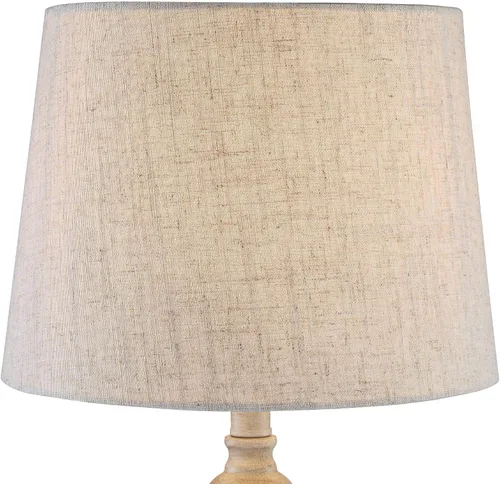 Vista 3 de Claude - Juego de 2 lámparas de mesa de 21 pulgadas de alto, color beige, metal lavado