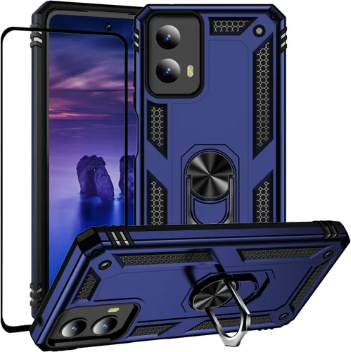 Vista 33 de Funda para Xiaomi POCO X3 NFC /X3 Pro con protector de pantalla, armadura de protección militar híbrida resistente a prueba de golpes, funda Negro