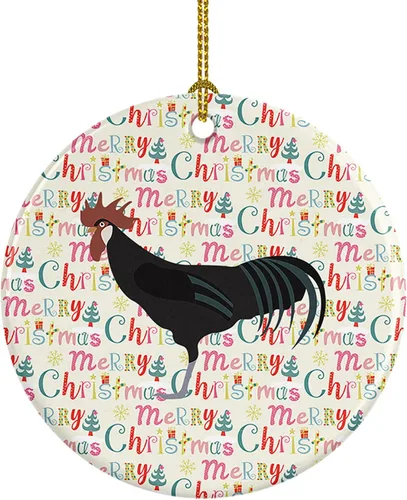 Vista 15 de Caroline's Treasures Adorno de cerámica de avestruz común para árbol de Navidad, decoración colgante para el hogar, Navidad, vacaciones, fiesta