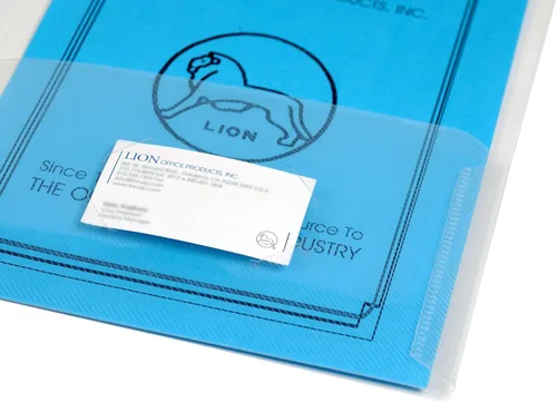 Vista 4 de Lion Clear-Line - Carpeta de plástico con 2 bolsillos, transparente, paquete de 4 (91120-CR-4P)
