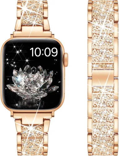 Vista 8 de YGTIECS Compatible con correas de Apple Watch para mujeres de 1.496 pulgadas, 1.575 pulgadas, 1.614 pulgadas, 1.654 pulgadas, 1.732 pulgadas, 1.772