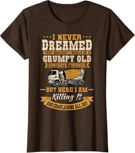 Vista 20 de Divertida camiseta de trabajador con acabado de hormigón antiguo, Negro, S