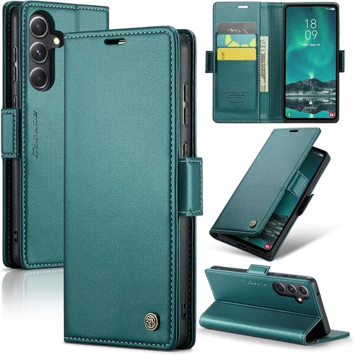 Vista 10 de Funda para Samsung Galaxy S23 FE, [bloqueo RFID] Cierre magnético, cartera de piel sintética con tarjetero y soporte para tarjetas, funda