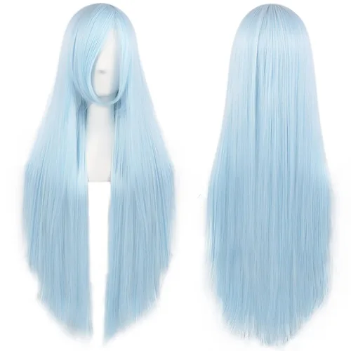 Vista 107 de anogol Vocaloid 32" 80 cm de largo recto de Cosplay peluca Pelucas Para Fiestas Halloween, Anaranjado