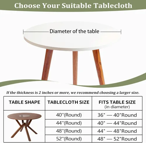 Vista 3 de Round Tablecloth Palm Flowers Fitted Tablecloth with Elastic Round Outdoor Tablecloths for Tables Waterproof Reusable Table Cover for Indoor and