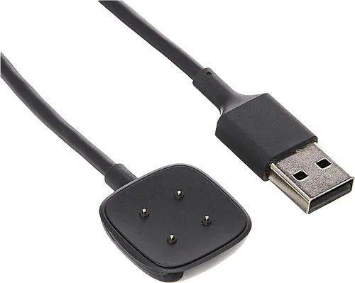 Vista 3 de Fitbit Smartwatch - Cable de carga para Sense 2, Sense, Versa 4 y Versa 3, producto oficial, color negro