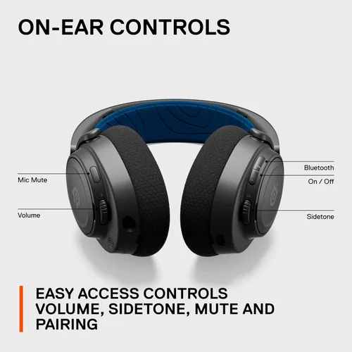 Vista 11 de SteelSeries Arctis Nova 7P Auriculares inalámbricos multiplataforma para juegos, controladores magnéticos de neodimio, 2.4 GHz + Bluetooth, batería