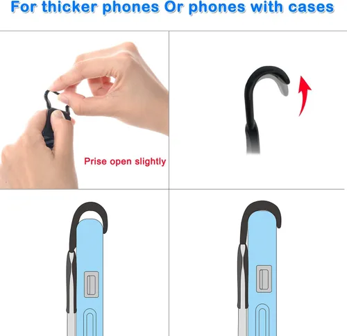 Vista 7 de TFY Soporte para correa de mano compatible con iPhone, Samsung y otros teléfonos inteligentes - 14 Pro Max / 14 Plus / 13 Pro / 12 / 11 / XS Max
