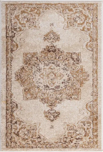 Vista 10 de Único Loom - Alfombra de la colección Utopia con estampado botánico vintage, tonos cálidos Beige/Marrón
