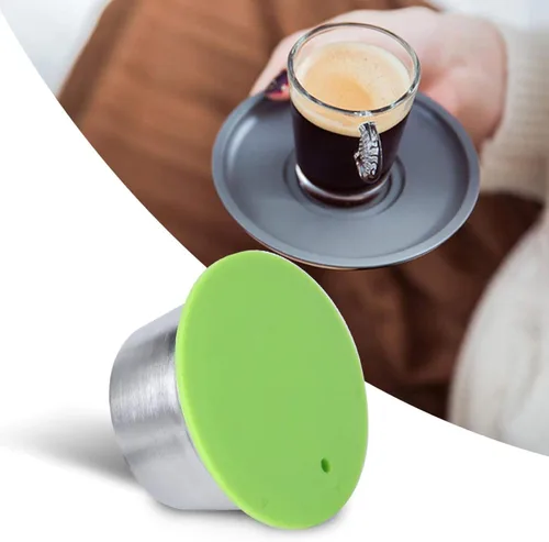 Vista 8 de Fdit Taza de cápsula de café recargable reutilizable de acero inoxidable apta para cafetera, compatible con el juego de cápsulas de café Nestle (4#)