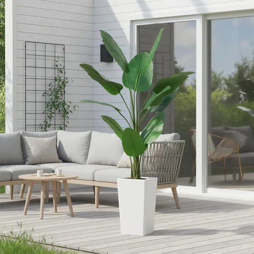 Vista 26 de GarveeHome Árbol de buganvilla artificial de 5 pies, planta de buganvilla de seda sintética con maceta, decoración interior y exterior, planta