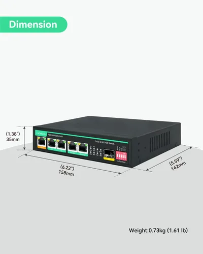 Vista 7 de LINOVISION Interruptor PoE solar con controlador de carga solar integrado, gestión de batería y carga externa de CC, alimentación UPS sin parar