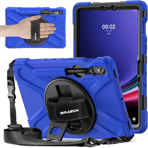 Vista 19 de BRAECNstock Funda para Samsung Galaxy Tab S10 Lite/ S10 FE/ S9 FE/ S9/ S8/ S7 5G Funda de 10.9"/11", Funda Protectora a Prueba de Golpes con Soporte