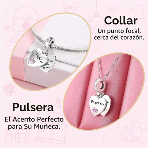 Vista 3 de Abalorios Dalaran de plata de ley 925 para madre, hija y hermana, colgante de cuentas para collar o pulsera de amuletos