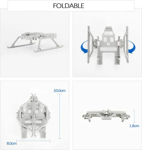 Vista 5 de Tren de aterrizaje para DJI Mini 3/Mini 3 Pro Kit plegable de patas extendidas para accesorios Mini 3 Pro