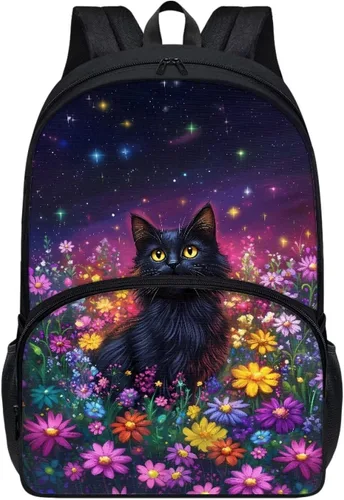 Vista 23 de American Flag Fire Galaxy Pattern Kids Backpack for Boys Girls Elementary Students Bookbag Middle School Bag Lightweight Children Travel Bag