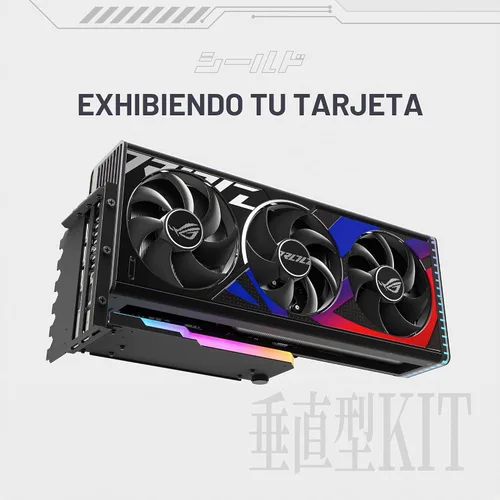 Vista 7 de EZDIY-FAB Montura Vertical de GPU con Cable Riser PCIE 4.0 de Alta Velocidad, Módulo ARGB, Extensión Flexible de 115mm/4.52in, Conector de 90 Negro