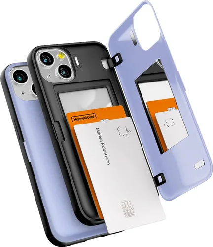 Vista 10 de GOOSPERY Parachoques magnético para puerta compatible con iPhone 13, tarjetero tipo cartera, cierre automático, protección de doble capa resistente