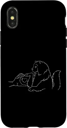 Vista 4 de Funda para iPhone 15 Line Art Chow Chow Dog Chows