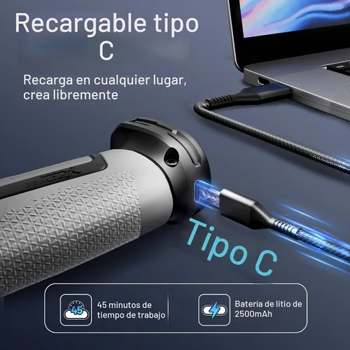 Vista 3 de EZARC Pistola de pegamento caliente inalámbrica, calentamiento rápido de 15 Gris