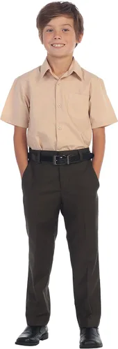 Vista 2 de Gioberti Camisa de vestir lisa de manga corta para niño