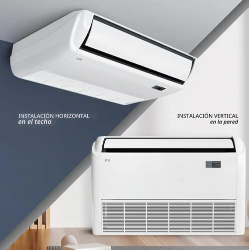Vista 3 de Cooper & Hunter Aire acondicionado universal de 18,000 BTU para piso/techo sin conductos Mini Split y bomba de calor - 22.3 SEER2 - Incluye kit