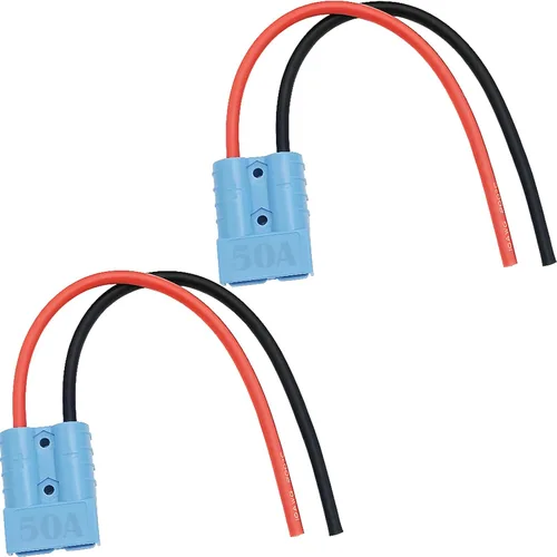 Vista 7 de CESFONJER 50A Conector de Conexión/Desconexión Rápida de Batería con Cable Conector de Batería de 10AWG y Anillo O, para Montacargas Eléctrico