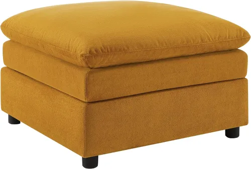 Vista 23 de VANOMi Sofá modular Cloud de 98 pulgadas para sala de estar, sofá cama moderno de gran tamaño con asiento profundo, otomana de cojín grueso de doble