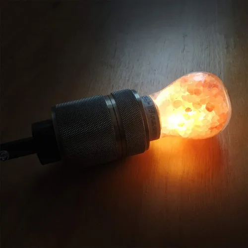 Vista 2 de Himalayan Glow Bombillas LED de lámpara de sal equivalente a 60 W, brillo ámbar cálido, bombilla Edison E26 regulable para decoración, hogares
