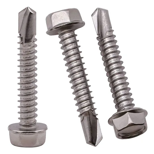 Vista 12 de Tornillos autoperforantes de cabeza hexagonal #8 x 1 (paquete de 100) (1/2 a 2 pulgadas disponibles), 410 tornillos de chapa autoperforantes